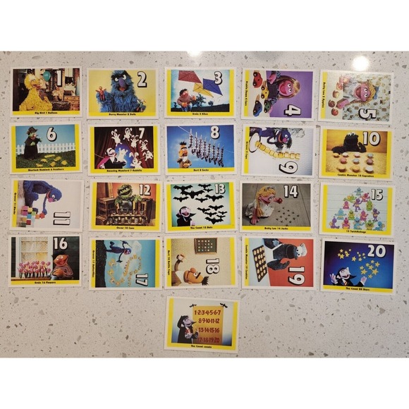 Sesame Street Vintage 1992 Trading Cards 1-21 The Count Counts Oscar Burt Ernie - Picture 2 of 11